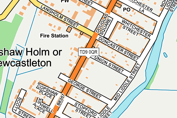 TD9 0QR map - OS OpenMap – Local (Ordnance Survey)