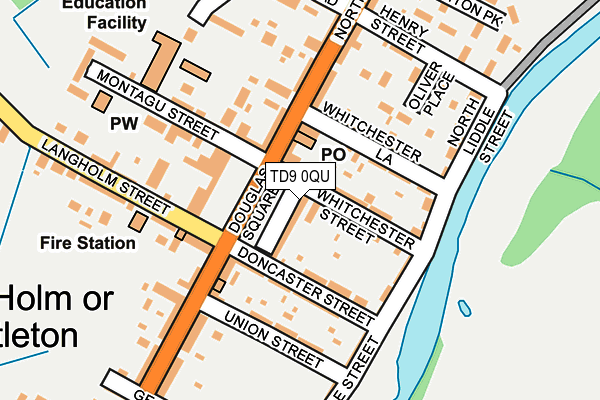 TD9 0QU map - OS OpenMap – Local (Ordnance Survey)