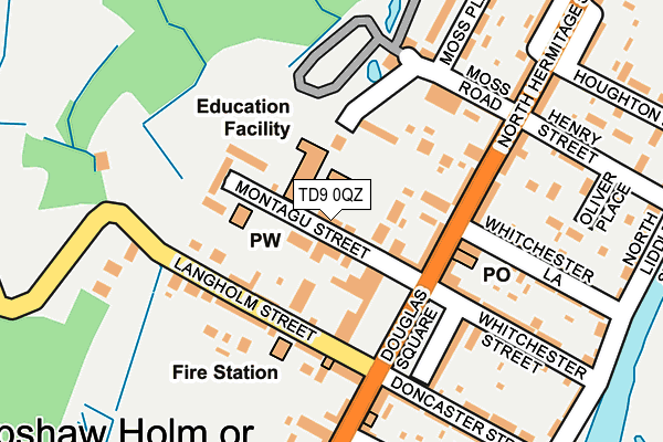 TD9 0QZ map - OS OpenMap – Local (Ordnance Survey)