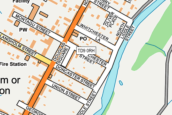 TD9 0RH map - OS OpenMap – Local (Ordnance Survey)