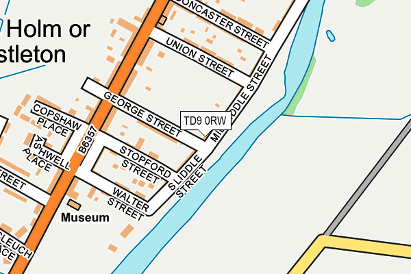 TD9 0RW map - OS OpenMap – Local (Ordnance Survey)