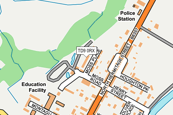 TD9 0RX map - OS OpenMap – Local (Ordnance Survey)