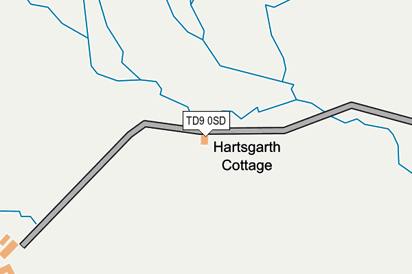 TD9 0SD map - OS OpenMap – Local (Ordnance Survey)