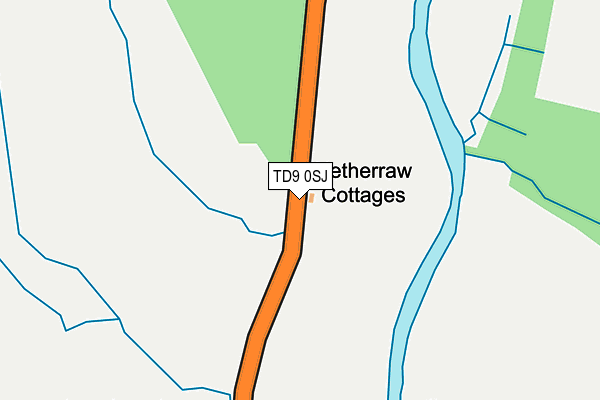 TD9 0SJ map - OS OpenMap – Local (Ordnance Survey)