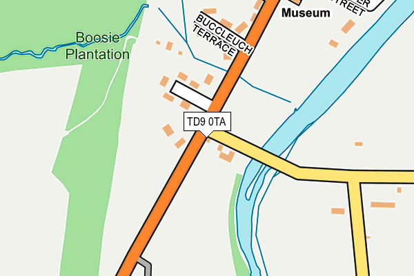 TD9 0TA map - OS OpenMap – Local (Ordnance Survey)