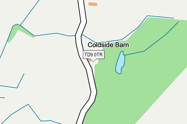 TD9 0TR map - OS OpenMap – Local (Ordnance Survey)