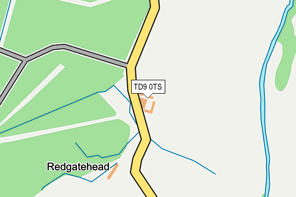 TD9 0TS map - OS OpenMap – Local (Ordnance Survey)