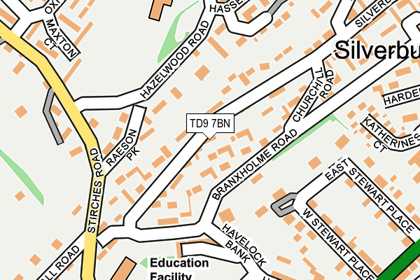 TD9 7BN map - OS OpenMap – Local (Ordnance Survey)