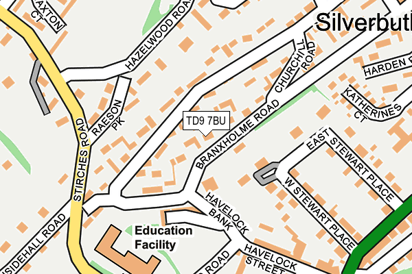 TD9 7BU map - OS OpenMap – Local (Ordnance Survey)