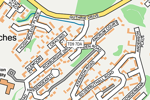 TD9 7DA map - OS OpenMap – Local (Ordnance Survey)