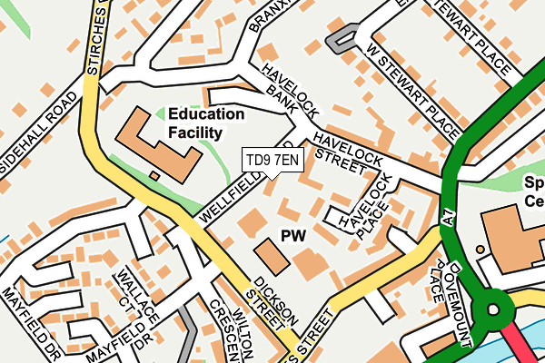 TD9 7EN map - OS OpenMap – Local (Ordnance Survey)