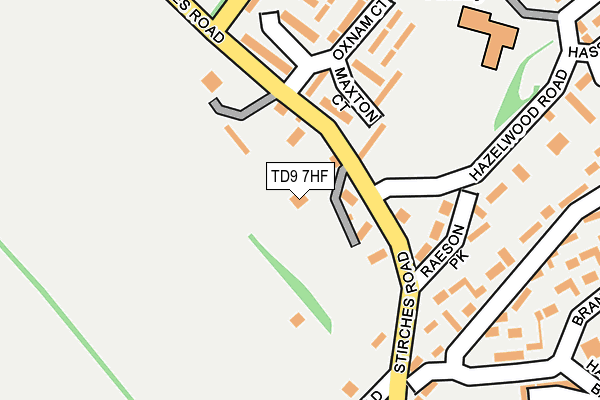 TD9 7HF map - OS OpenMap – Local (Ordnance Survey)