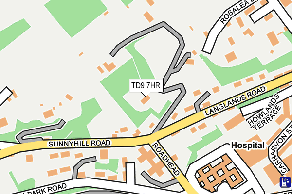 TD9 7HR map - OS OpenMap – Local (Ordnance Survey)
