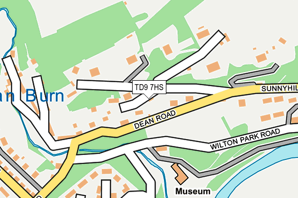 TD9 7HS map - OS OpenMap – Local (Ordnance Survey)