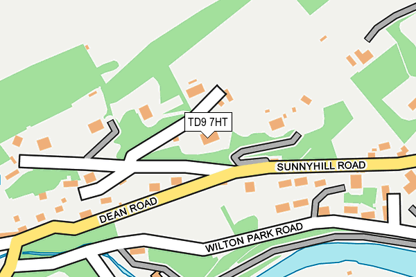 TD9 7HT map - OS OpenMap – Local (Ordnance Survey)