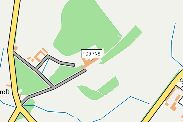 TD9 7NS map - OS OpenMap – Local (Ordnance Survey)