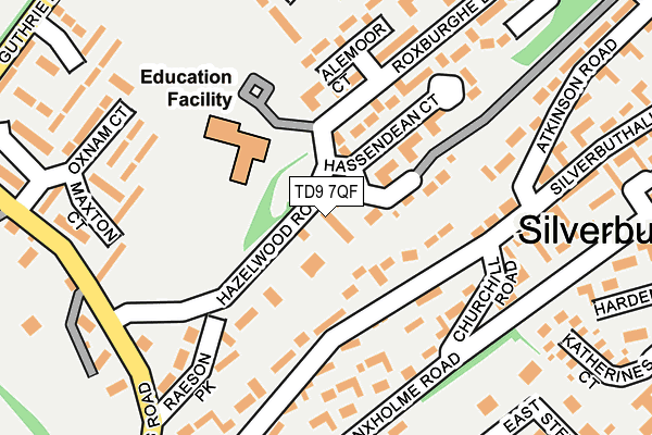 TD9 7QF map - OS OpenMap – Local (Ordnance Survey)