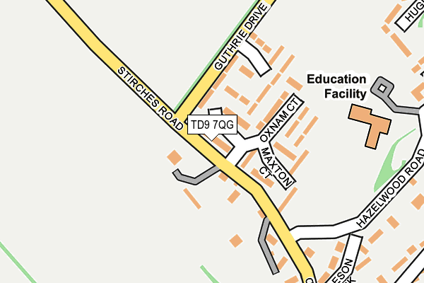 TD9 7QG map - OS OpenMap – Local (Ordnance Survey)