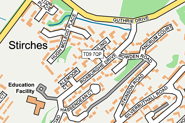 TD9 7QP map - OS OpenMap – Local (Ordnance Survey)