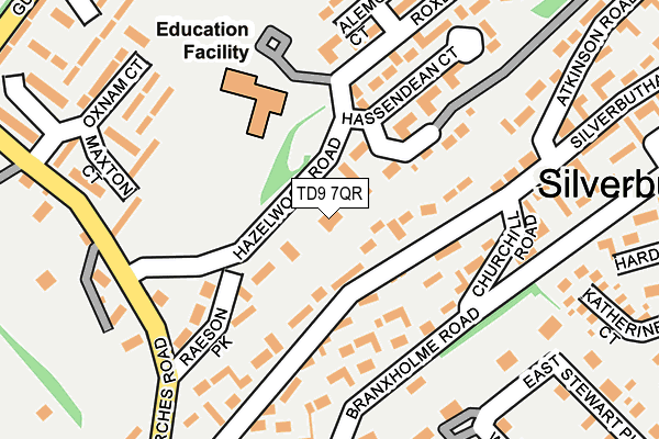 TD9 7QR map - OS OpenMap – Local (Ordnance Survey)