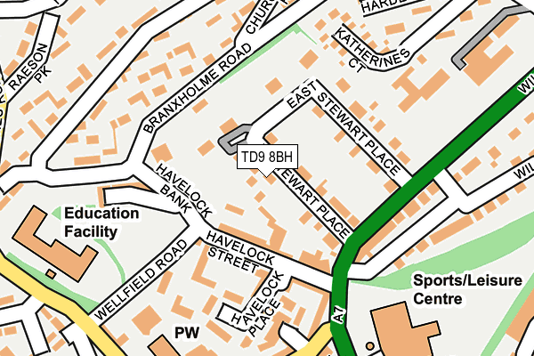TD9 8BH map - OS OpenMap – Local (Ordnance Survey)