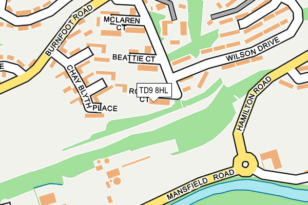 TD9 8HL map - OS OpenMap – Local (Ordnance Survey)
