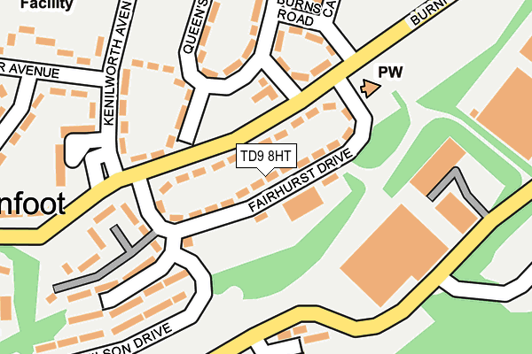 TD9 8HT map - OS OpenMap – Local (Ordnance Survey)