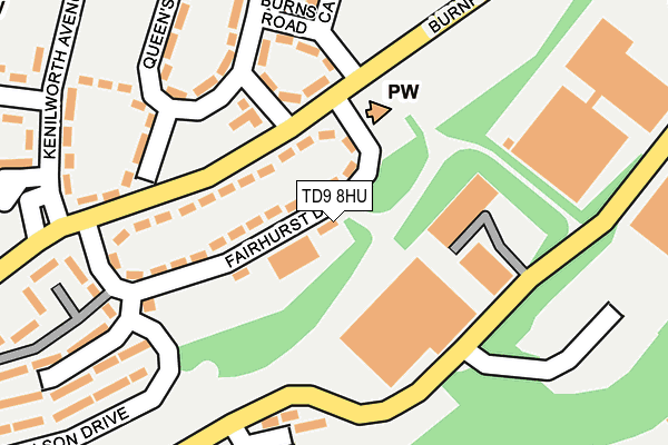 TD9 8HU map - OS OpenMap – Local (Ordnance Survey)