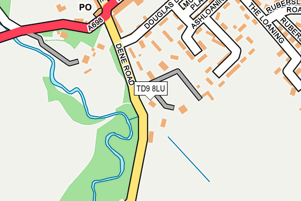 TD9 8LU map - OS OpenMap – Local (Ordnance Survey)