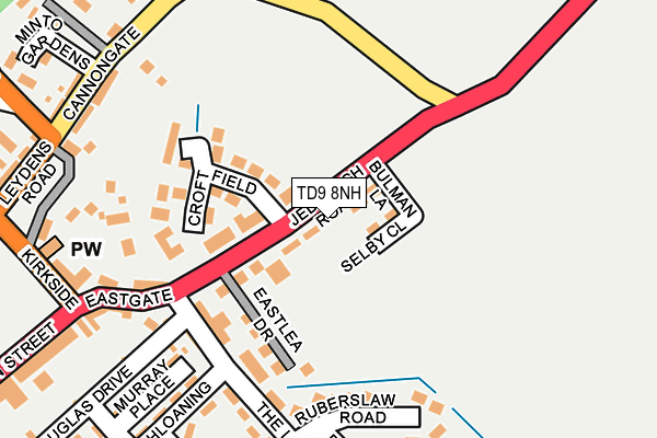 TD9 8NH map - OS OpenMap – Local (Ordnance Survey)