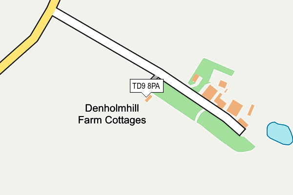 TD9 8PA map - OS OpenMap – Local (Ordnance Survey)