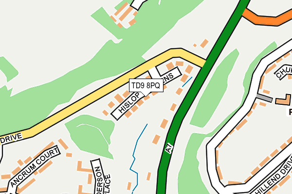 TD9 8PQ map - OS OpenMap – Local (Ordnance Survey)