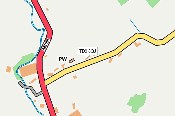 TD9 8QJ map - OS OpenMap – Local (Ordnance Survey)