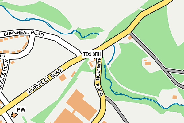 TD9 8RH map - OS OpenMap – Local (Ordnance Survey)