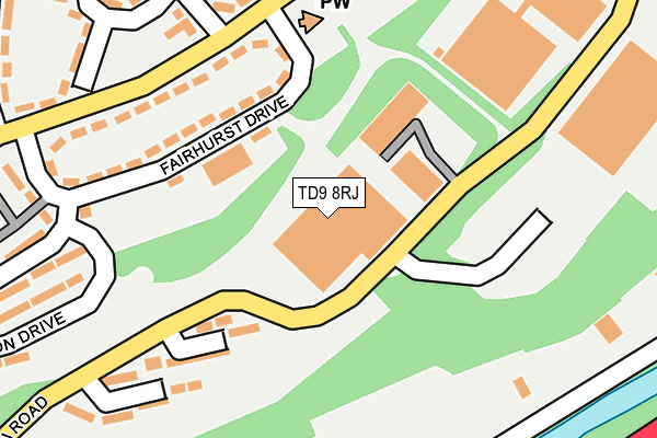 TD9 8RJ map - OS OpenMap – Local (Ordnance Survey)