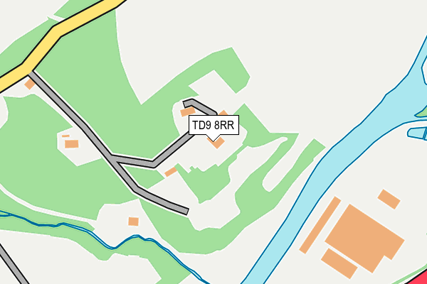 TD9 8RR map - OS OpenMap – Local (Ordnance Survey)