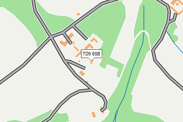 TD9 8SB map - OS OpenMap – Local (Ordnance Survey)
