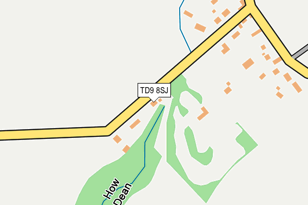 TD9 8SJ map - OS OpenMap – Local (Ordnance Survey)