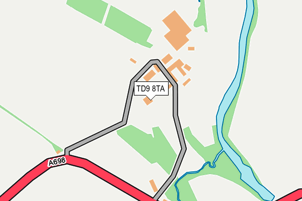 TD9 8TA map - OS OpenMap – Local (Ordnance Survey)