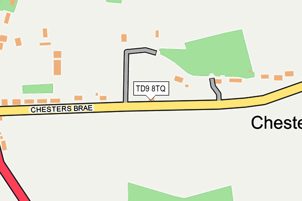 TD9 8TQ map - OS OpenMap – Local (Ordnance Survey)