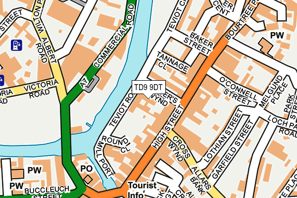TD9 9DT map - OS OpenMap – Local (Ordnance Survey)