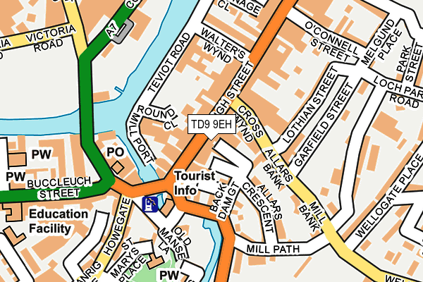 TD9 9EH map - OS OpenMap – Local (Ordnance Survey)