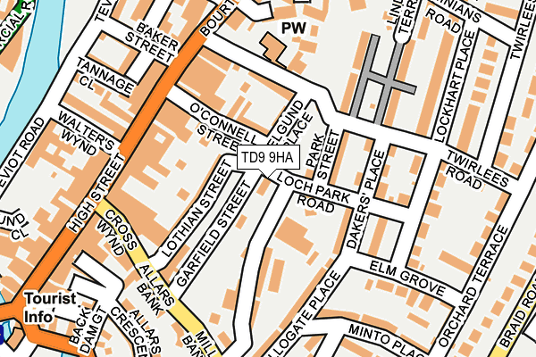 TD9 9HA map - OS OpenMap – Local (Ordnance Survey)