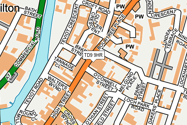 TD9 9HR map - OS OpenMap – Local (Ordnance Survey)