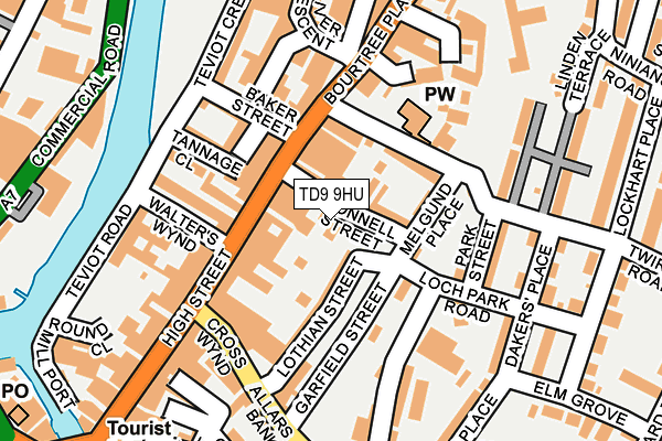 TD9 9HU map - OS OpenMap – Local (Ordnance Survey)