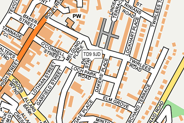 TD9 9JD map - OS OpenMap – Local (Ordnance Survey)
