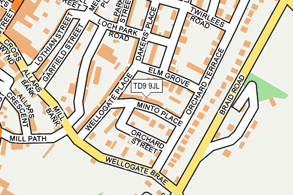 TD9 9JL map - OS OpenMap – Local (Ordnance Survey)
