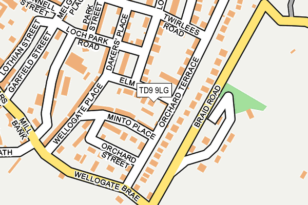 TD9 9LG map - OS OpenMap – Local (Ordnance Survey)
