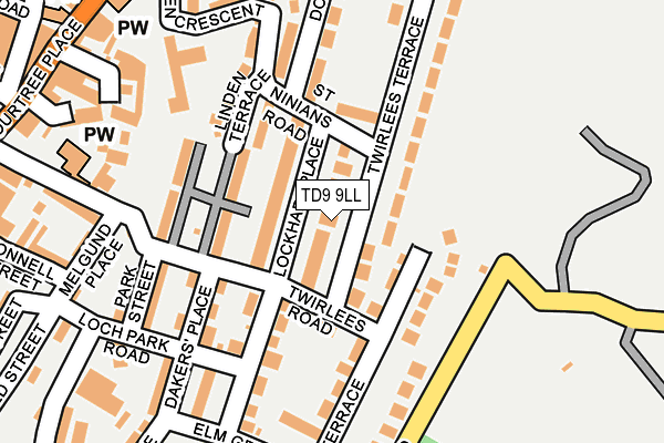 TD9 9LL map - OS OpenMap – Local (Ordnance Survey)