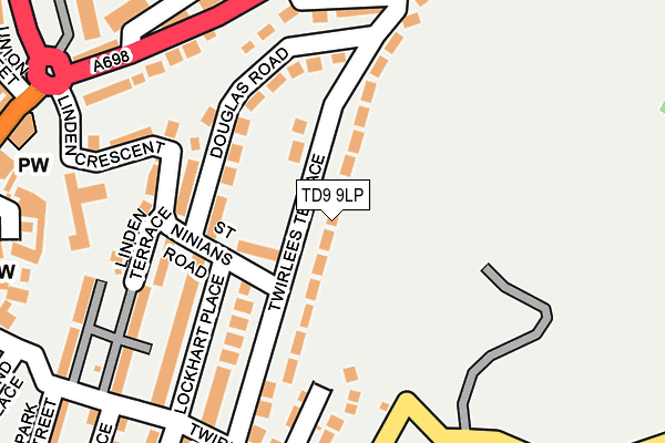 TD9 9LP map - OS OpenMap – Local (Ordnance Survey)